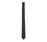 Emporio Armani - Cravate en pure soie avec logo jacquard intégral - Homme - Accessoires - Bleu - Taille: ONE Size