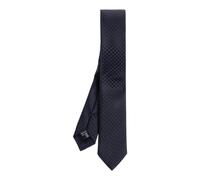 Emporio Armani - Cravate en pure soie avec monogramme jacquard - Homme - Accessoires - Bleu - Taille: ONE Size