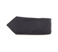 Emporio Armani - Cravate en Soie Logo Langue - Homme - Accessoires - Noir - Taille: ONE Size