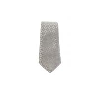 Emporio Armani - Cravate en soie pure à motif aigle et jacquard à carreaux - Homme - Accessoires - Gris - Taille: ONE Size