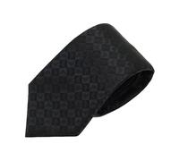 Emporio Armani - Cravate Jacquard Aigle et Motif Check - Homme - Accessoires - Noir - Taille: ONE Size