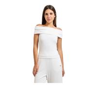 Emporio Armani - Drop-Shoulder Knit Top - Femme - Tops - Blanc - Taille: 42 FR