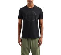 Emporio Armani EA7 3DPT39 T-shirt ras du cou pour homme Logo Series en coton biologique ASV, Noir , XL