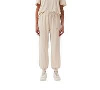 Emporio Armani EA7 6DTP61 Pantalon à jambe large pour femme, Blanc sable (sable), S