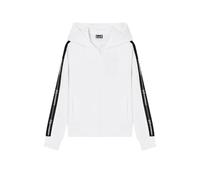 Emporio Armani EA7 7W000960 Sweat à capuche pour femme Logo Series en jersey de coton, Blanc, S