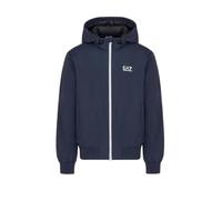 Emporio Armani EA7 8NPB21 Bomber à capuche Core Identity en tissu technique pour homme, bleu, XXXL