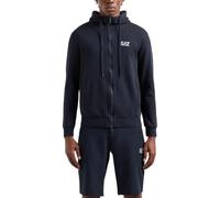 Emporio Armani EA7 8NPM38 Sweat à capuche pour homme Core Identity Full Zip en coton molletonné, bleu, XXXXL
