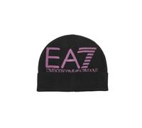 Emporio Armani EA7 Beanie Hat Mountain Visibility, Casquette unisexe pour adulte, Noir / Hollyhock, M
