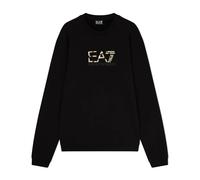 Emporio Armani Ea7 - Felpa girocollo Premium Label in cotone - Homme - Sweatshirts et sweats à capuche - Noir - Taille: M