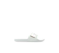 Emporio Armani Ea7, Femme, Chaussures, Blanc, Taille: 41 EU Slides avec Logo Surdimensionné