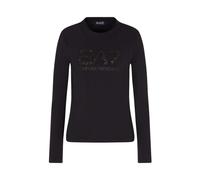 Emporio Armani Ea7, Femme, Tops, Noir, Taille: 38 FR Long Sleeve Top