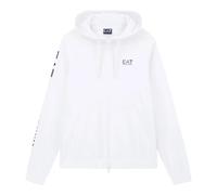 Emporio Armani Ea7, Homme, Sweatshirts et sweats à capuche, Blanc, Taille: L SweaT-shirt zippé à capuche en coton Logo Series