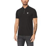 Emporio Armani Ea7, Homme, Tops, Noir, Taille: XL Polo Halfzip Logo