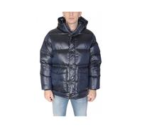 Emporio Armani Ea7, Homme, Vestes, Bleu, Taille: M Doudoune en nylon irisé avec capuche