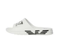 Emporio Armani Ea7 - Logo Slides - Homme - Chaussures - Blanc - Taille: 41 EU