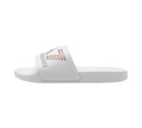 Emporio Armani Ea7 - Slides With Oversized Logo - Homme - Chaussures - Blanc - Taille: 38 EU