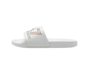 Emporio Armani Ea7 - Slides With Oversized Logo - Homme - Chaussures - Blanc - Taille: 38 EU