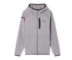 Emporio Armani EA7 - Veste d'entraînement zippée à capuche - Homme - Sport - Gris - Taille: L