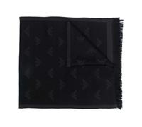 Emporio Armani - Écharpe Jacquard Aigle et Franges - Homme - Accessoires - Gris - Taille: ONE Size