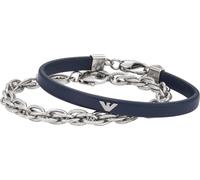 Emporio Armani EGS2943SET Bracelet homme en acier inoxydable argent 21,5 cm