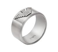 Emporio Armani EGS31660409 Bague en acier inoxydable argenté pour homme Sans pierres précieuses, Acier inoxydable, Aucune pierre précieuse
