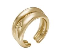 Emporio Armani EGS31937108 Bague en laiton doré pour femme, Laiton, Aucune pierre précieuse