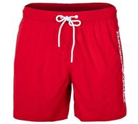 Emporio Armani Embroidery Logo Swim Boxer Beachwear, Red, 52 Men's