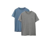 Emporio Armani Endurance Crew Neck 2-Pack T-Shirt, Gris chiné/Tempest, L Hommes