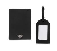 Emporio Armani - Ensemble porte-documents et porte-badge - Homme - Accessoires - Noir - Taille: ONE Size