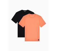 EMPORIO ARMANI Essential LOGOLABEL Lot de 2 t-Shirts à col Rond pour Homme, Noir, Taille XL