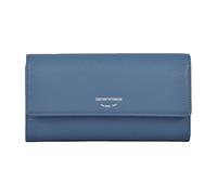 Emporio Armani, Femme, Accessoires, Bleu, Taille: ONE Size Portefeuille en cuir avec style