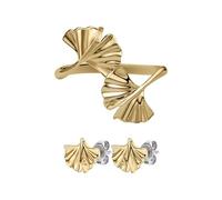 Emporio Armani Femme Bracelet et Boucles d’Oreilles en Laiton Doré, Set
