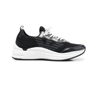 Emporio Armani, Femme, Chaussures, Noir, Taille: 36 EU Baskets Casual Noires avec Semelle en Caoutchouc