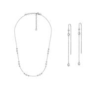 Emporio Armani Femme Collier et Boucles d’Oreilles en Argent Sterling Argenté, Ensemble