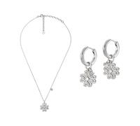 Emporio Armani Femme Collier et Boucles d’Oreilles en Argent Sterling Argenté, Ensemble