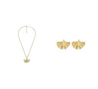 Emporio Armani Femme Collier et Boucles d’Oreilles en Laiton Doré, Set