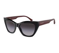 Emporio Armani Femme EA4176 50178G Lunettes de soleil Acétate Noir Gris Cat Eye Normale Ombré