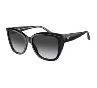 Emporio Armani Femme EA4198 50178G Lunettes de soleil Acétate Noir Gris Cat Eye Normale Ombré