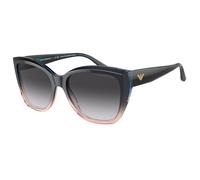 Emporio Armani Femme EA4198 59918G Lunettes de soleil Acétate Bleu Gris Cat Eye Normale Ombré