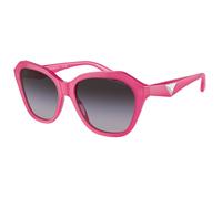 Emporio Armani Femme EA4221 61188G Lunettes de soleil Acétate Rose Gris Géométrique Normale Ombré