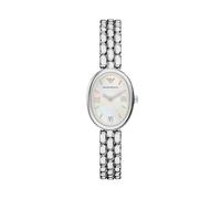 Emporio Armani Femme Montre 28MM en Acier Inoxydable Ton Argent, AR11776