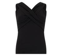 Emporio Armani, Femme, Tops, Noir, Taille: 40 FR Top sans manches avec drapé croisé