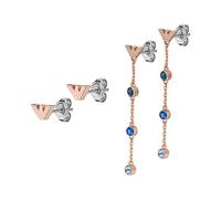 Emporio Armani Gift Set Pour Les Femmes Sentimental Logo, Length : 38mm, Width : 6.5mm Rose Gold Brass Gift Set, EGS3013SET
