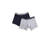 Emporio Armani 2-Pack Boxer Essential Core Logoband Caleçon Boxeur, Gris/Marine, XL (Lot de 2) Homme