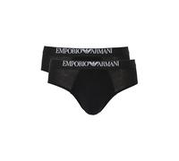 Emporio Armani Homme 2-Pack Brief Slips, Black/Black, M EU