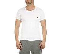 Emporio Armani Homme 2-pack V Neck Essential Core Logoband T-shirt, Multicolore (Bianco/Marine), S EU