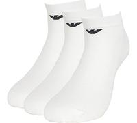 Emporio Armani Homme 3-pack In-shoe Socks With Jacquard Eagle Lot de 3 paires chaussettes pour chaussures, Blanc, L-XL EU