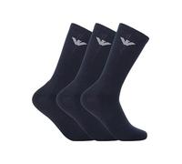 Emporio Armani Homme 3-pack Medium Socks Sporty Terrycloth Lot de 3 paires chaussettes moyennes, marine, Taille unique EU
