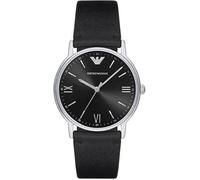 EMPORIO ARMANI HOMME 41MM BRACELET CUIR NOIR QUARTZ ANALOGIQUE MONTRE AR11013