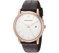 EMPORIO ARMANI HOMME 43MM BRACELET CUIR MARRON QUARTZ ANALOGIQUE MONTRE AR2502